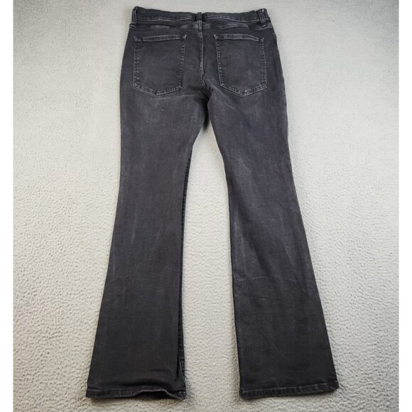 Banana Republic Jeans Women's 31/12 Bootcut Black Denim Pants Stretch Flare - Picture 2 of 13